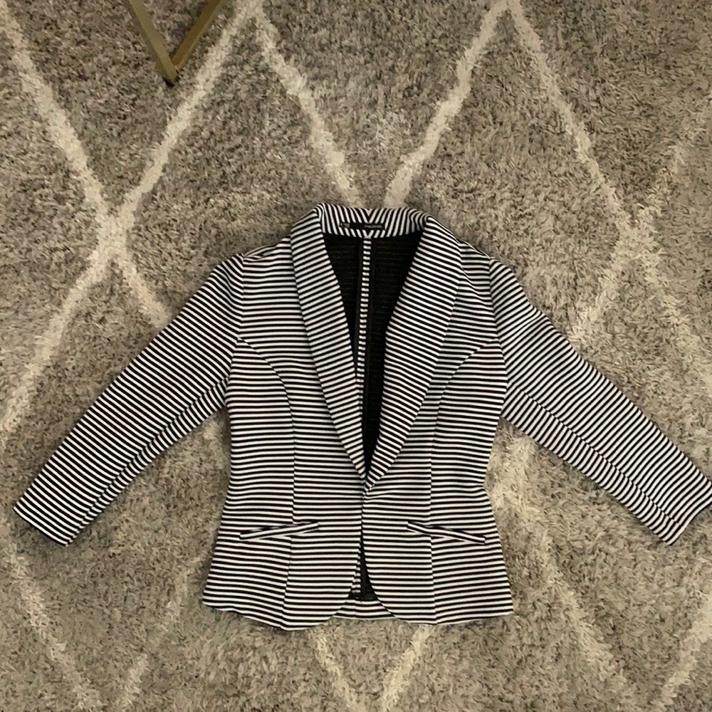 Black and white striped blazer (Maurices)